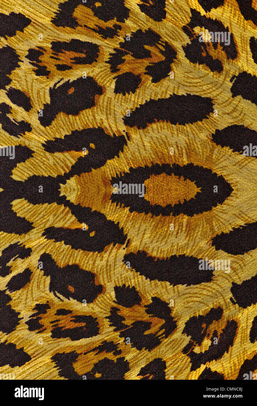Animal print on fabric. Stock Photo