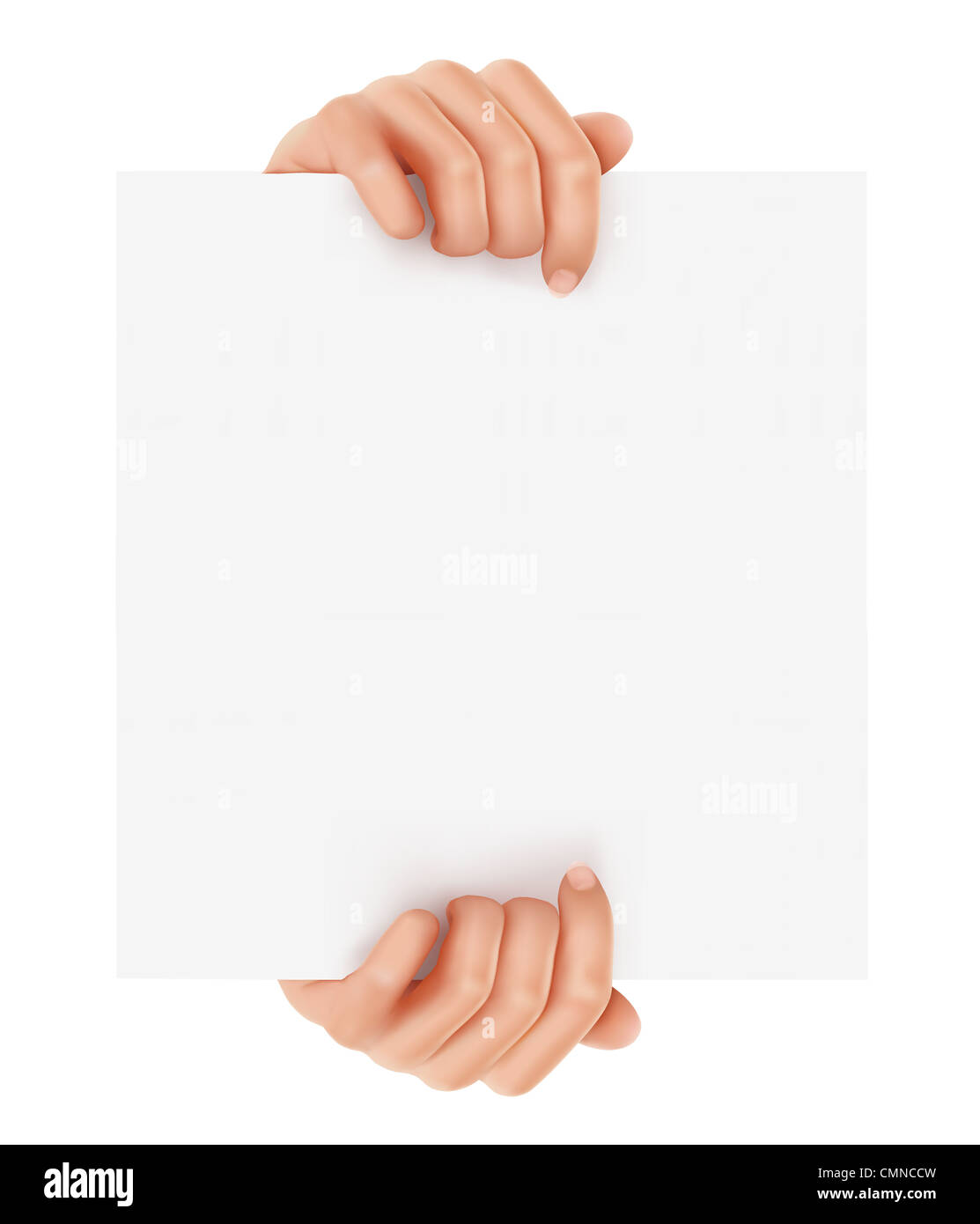 Hand holding piece of paper Stock Photo Alamy