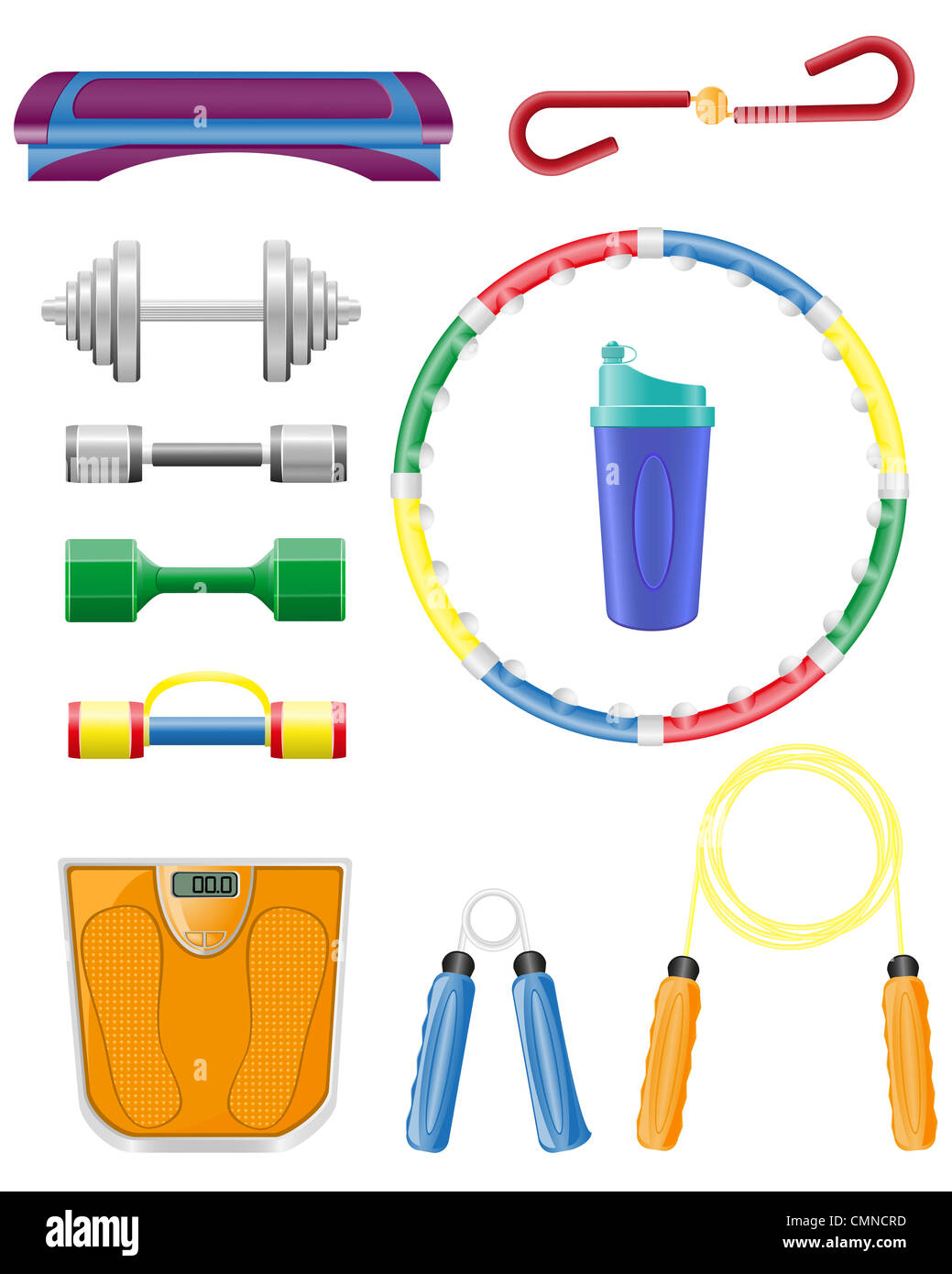 fitness icons set illustration isolated on white background Stock Photo ...