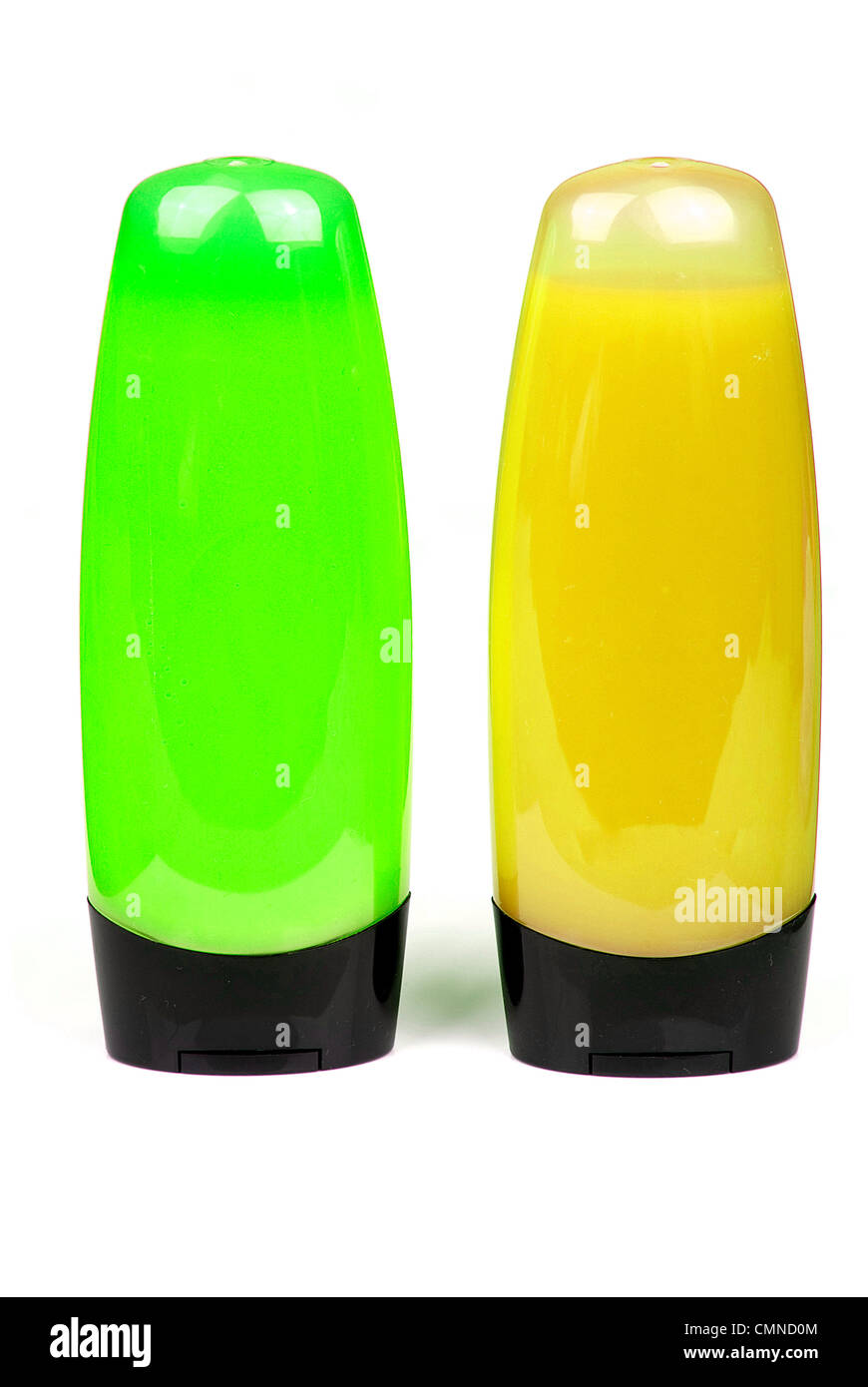 Download Yellow And Green Colored Shower Gel Bottles Isolated On White Stock Photo Alamy Yellowimages Mockups