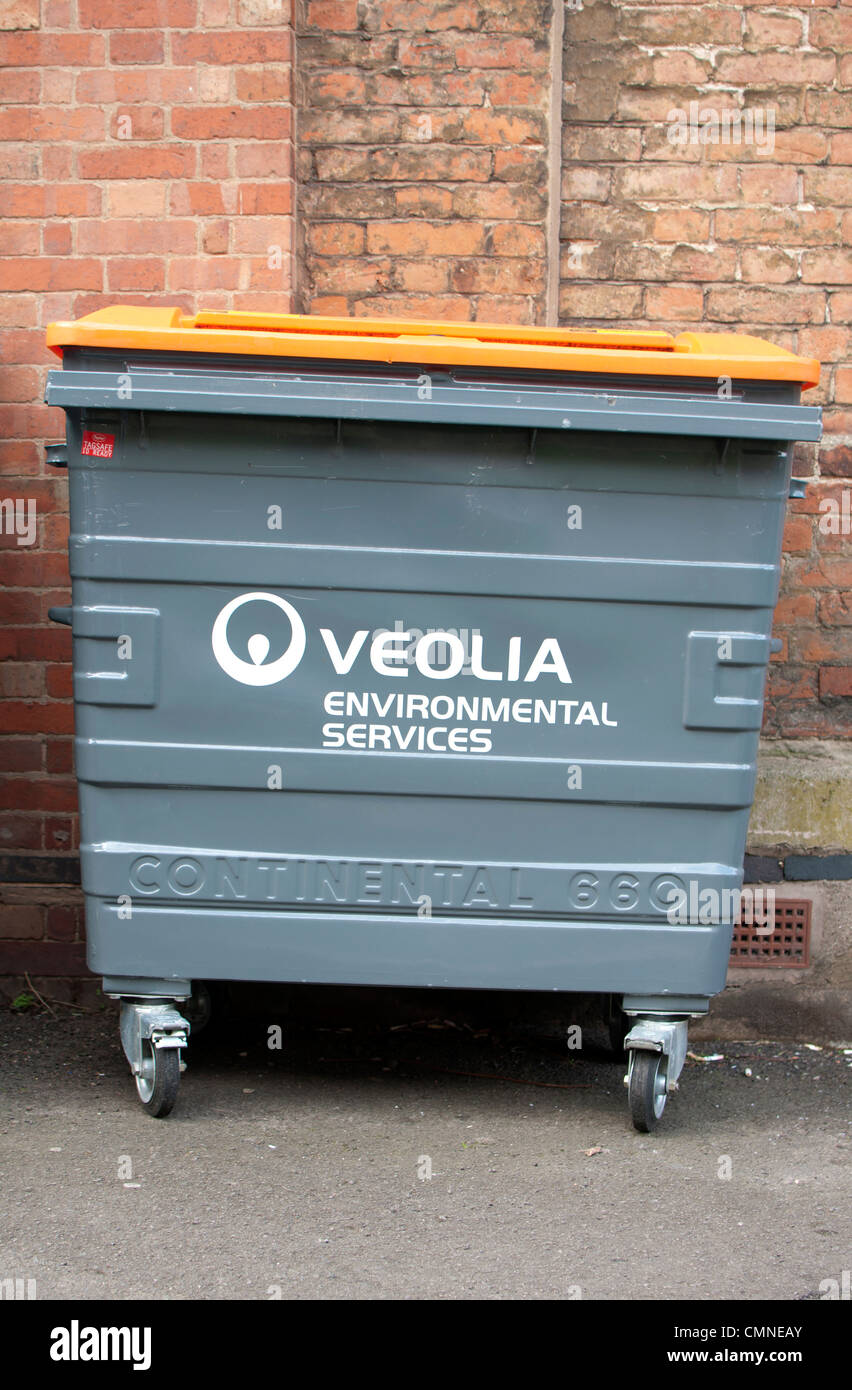 Veolia recycling bin Stock Photo