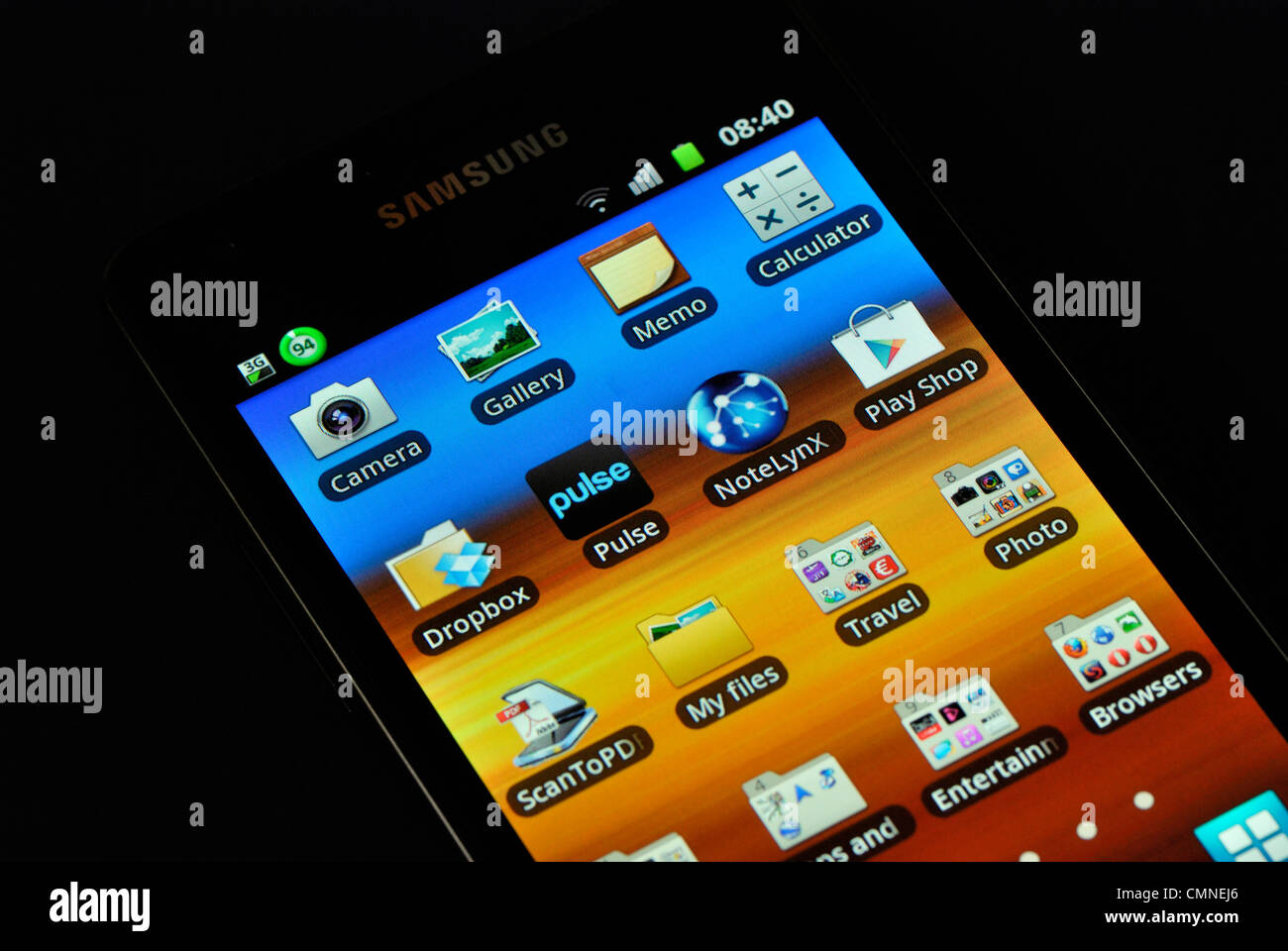 Mobile phone apps on an Android smartphone Stock Photo