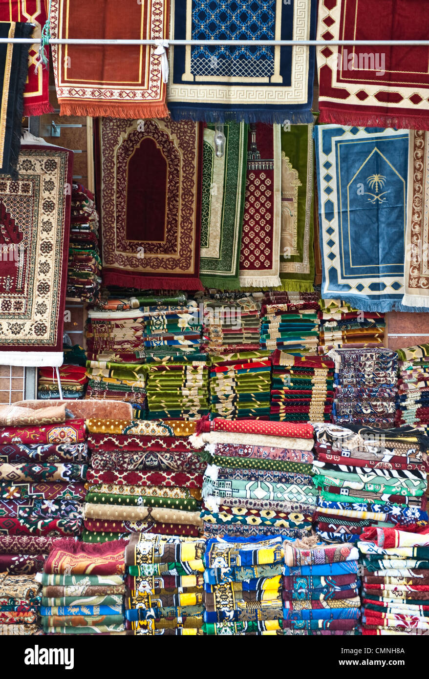 Asia Saudi Arabia Jeddah, Souk Al Alawi Carpets Stock Photo Alamy