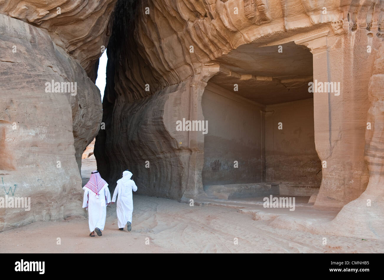 Asia Saudi Arabia Mada'in Saleh Nabatean kingdom Stock Photo