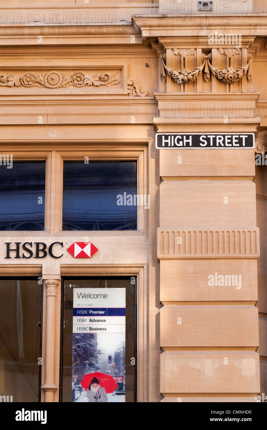 HSBC in the High Street in Cheltenham, Gloucestershire, Uk Stock Photo