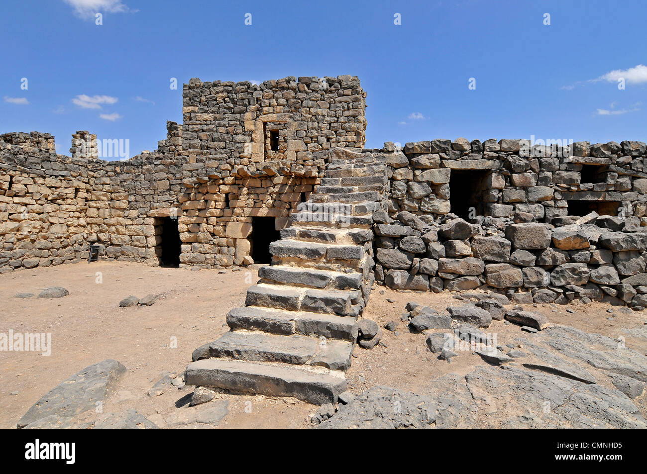 Asia Jordan Castle of Qasr al-Azraq in the fortress stayed Lawrence of  Arabia Stock Photo - Alamy