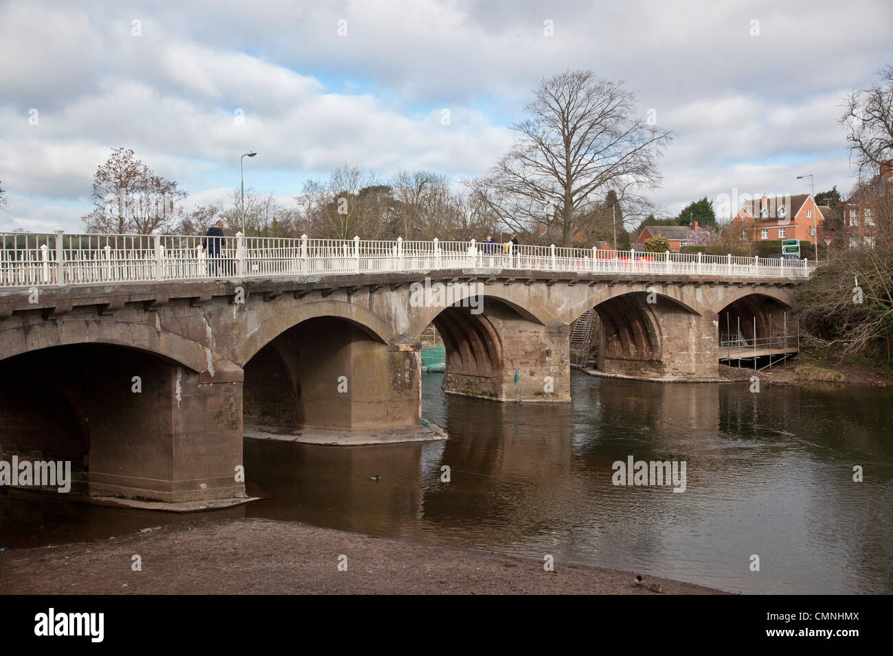 The Teme Bridge in the Worcestershire town of Tenbury Wells which had