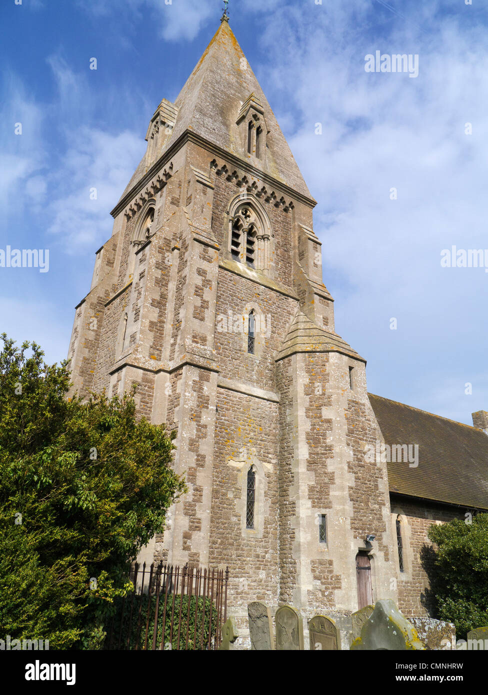 Saint Peter and Saint Paul - a tiny church in Appleford Village, Oxfordshire Stock Photo