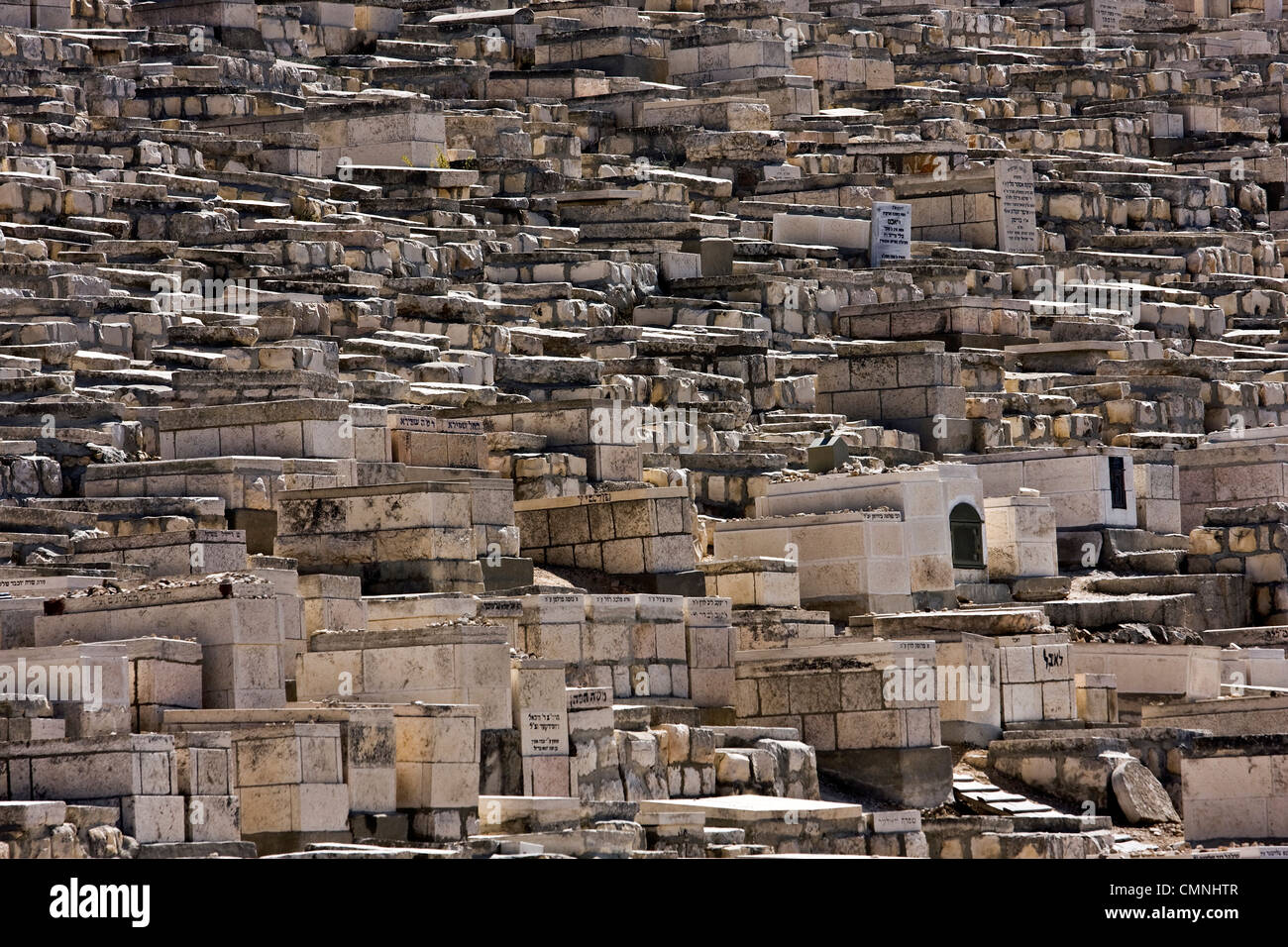 Cemetery in the Olive mountain in Jerusalem Stock Photo
