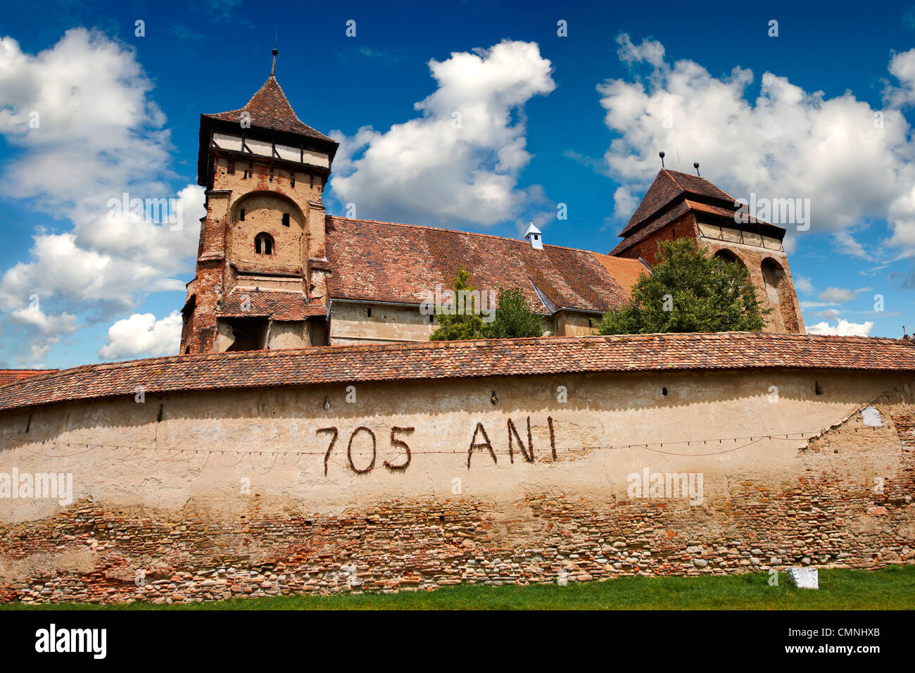 The Fortified Saxon Evangelical church of Valea Viilor. Sibiu, Transylvania. A World Heritage Site Stock Photo