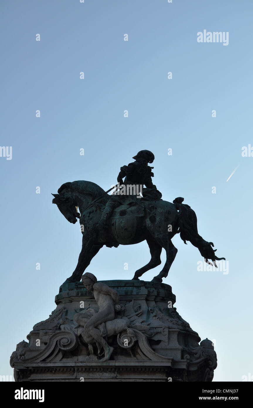 Sculpture of  A Horse Riding General Stock Photo