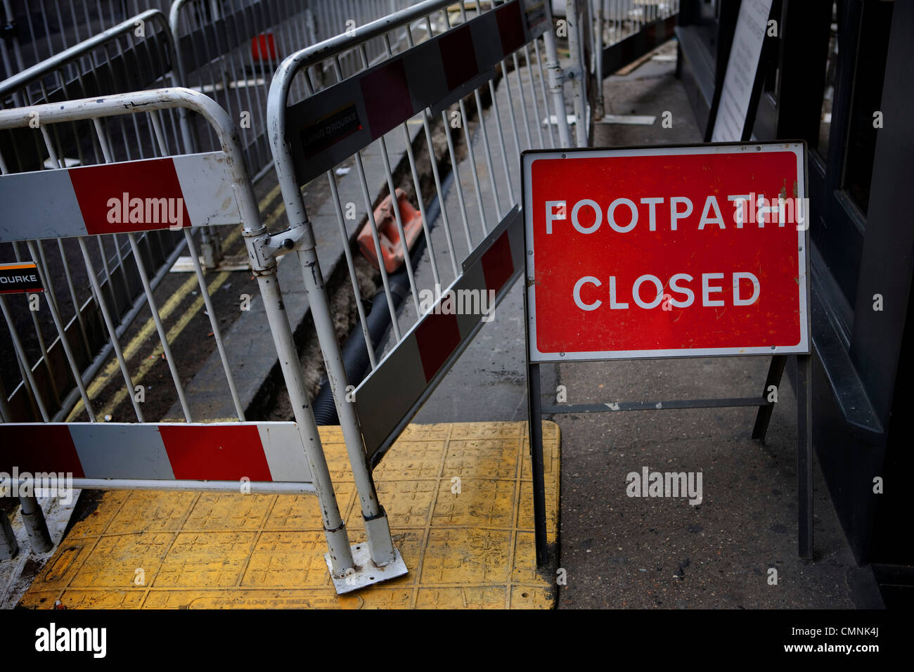 Pavement roadworks Stock Photo