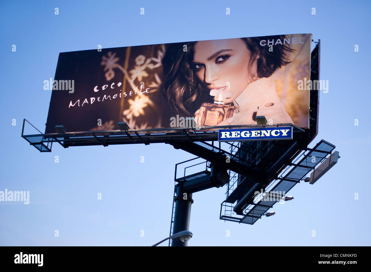 Billboard advertising Chanel perfume Stock Photo