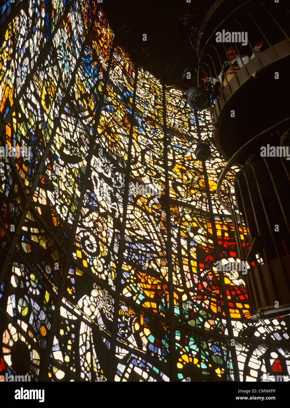 Japan Hakone Hakone Open Air Museum Stained Glass Tower Interior Stock