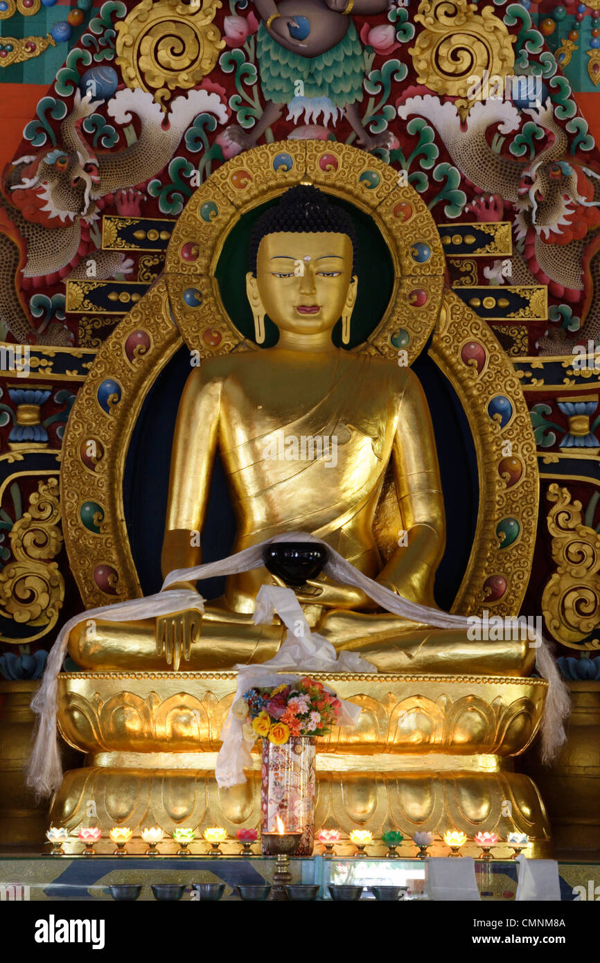 Golden Buddha statue at the Golden Buddha Temple in the Tibetan