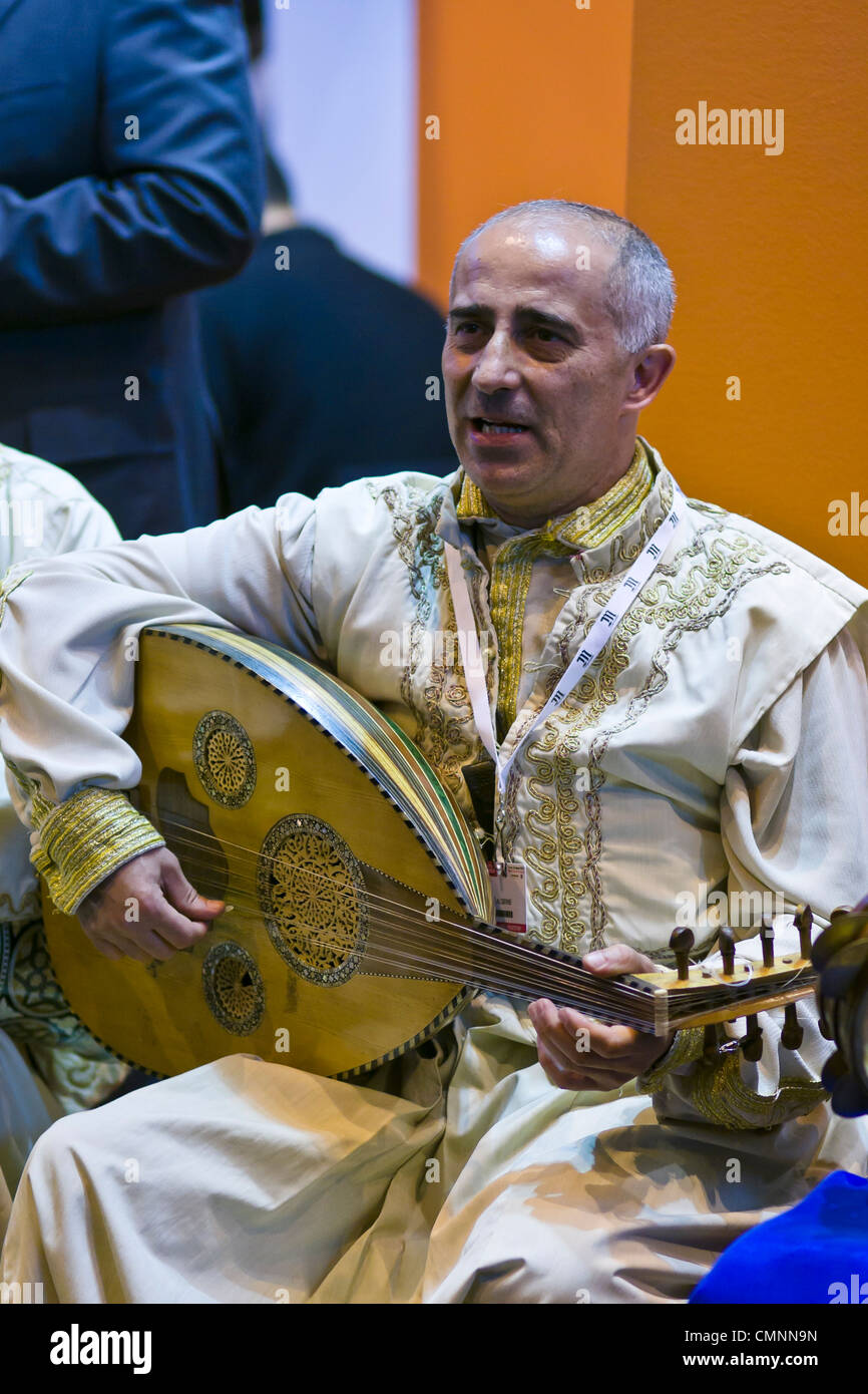 Algerian oud player musician booth International Tourism Show 2012