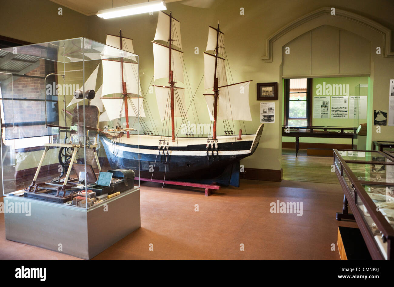 Exhibits in the James Cook Historical Museum. Cooktown, Queensland, Australia Stock Photo