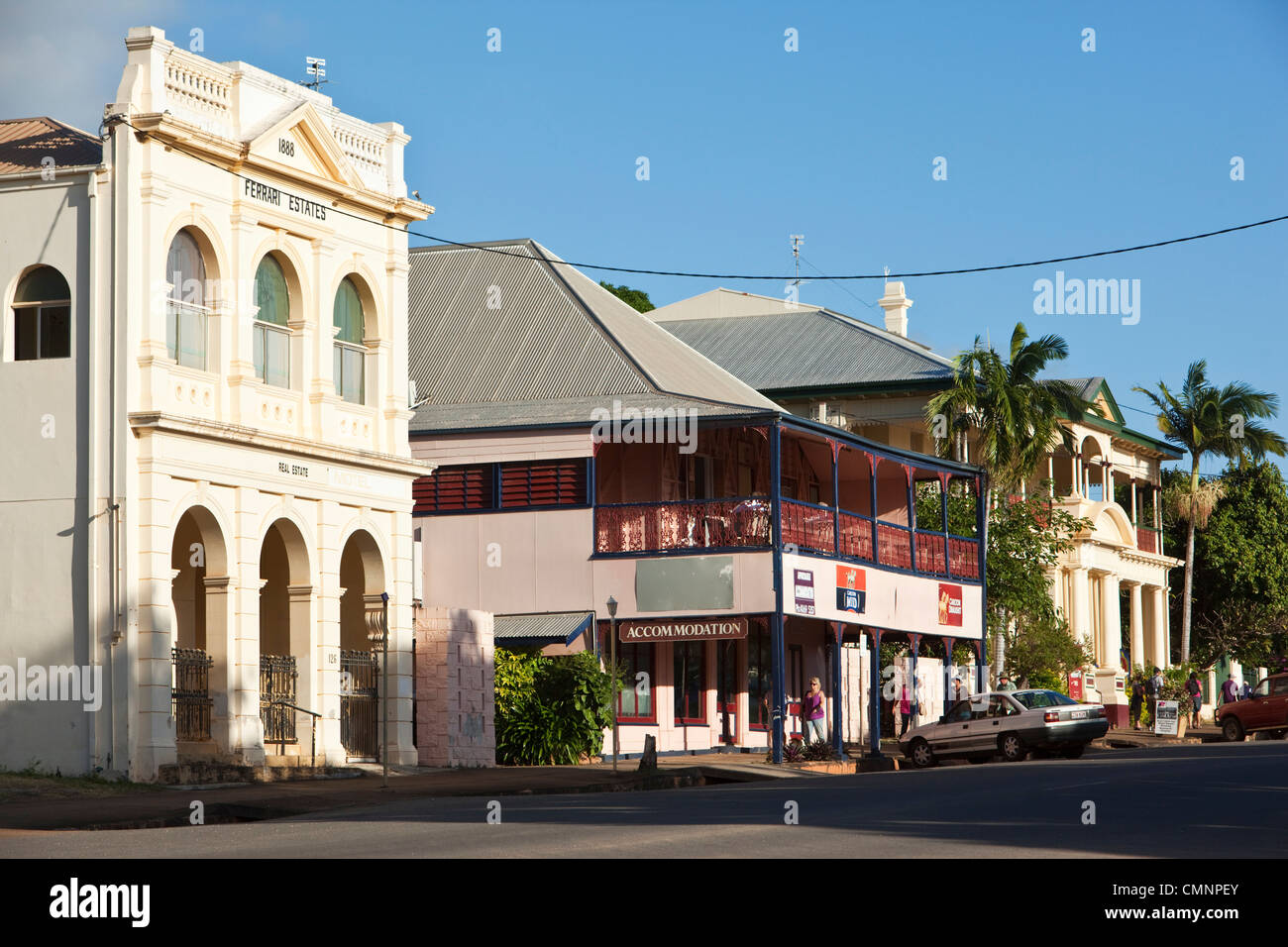 Heritage buildings on Charlotte Street. Cooktown, Queensland, Australia Stock Photo