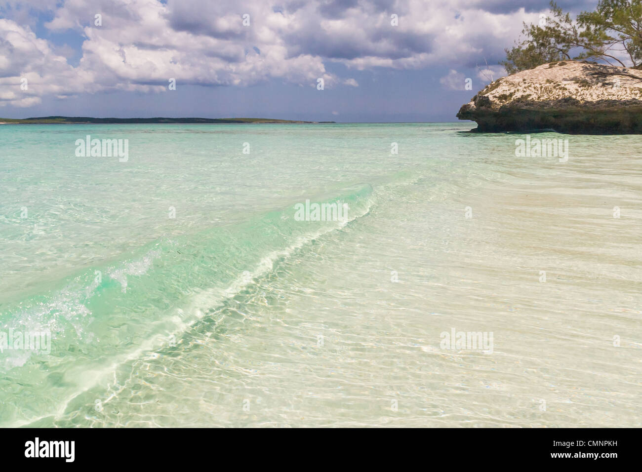 Wave in the lagoon of emerald sea, Antsiranana bay (Diego Suarez), north of Madagascar Stock Photo