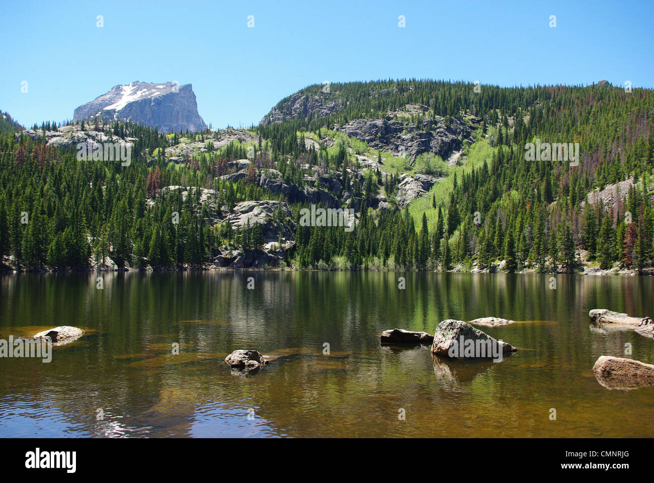 Beautiful mountain lake pine hi-res stock photography and images - Alamy