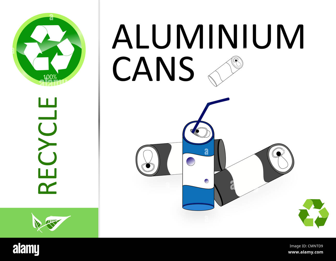 Please recycle aluminum cans Stock Photo Alamy
