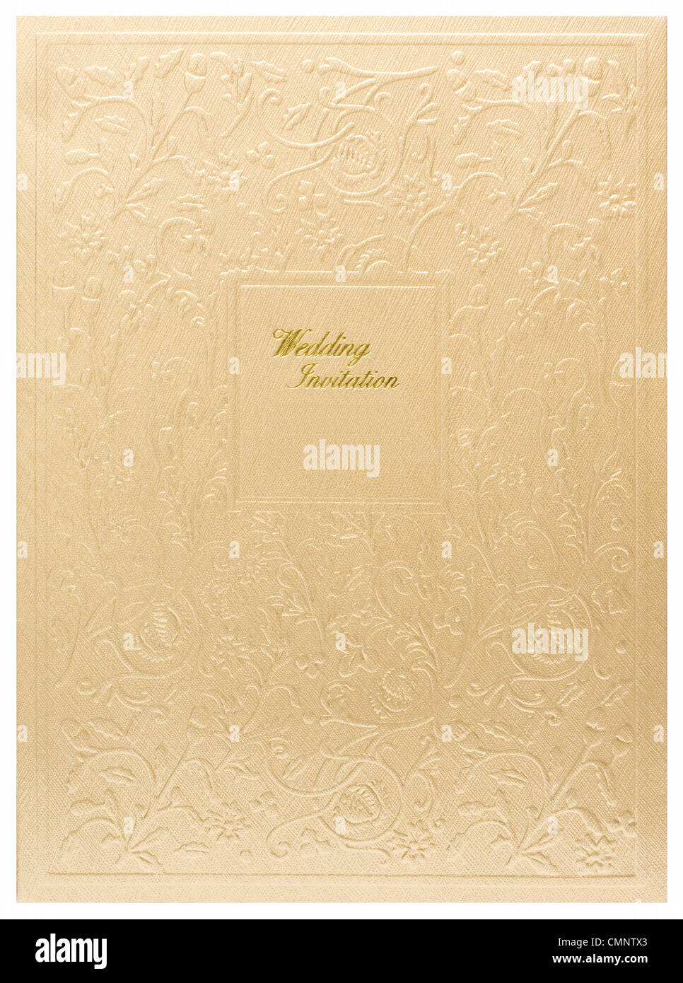 Gold wedding invitation card background Stock Photo - Alamy