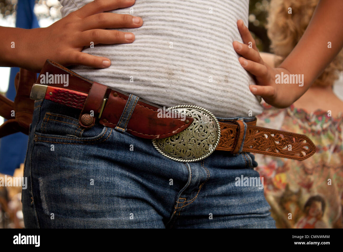 State Mexico Hecho en Lindo Michochan (Wron Spelling) Belt Buckle Western  Aztec Cowboy rodeo 