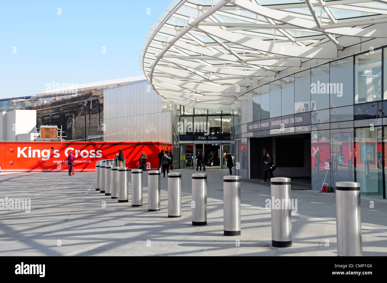 Kings Cross and St Pancras underground station entrance incorporated