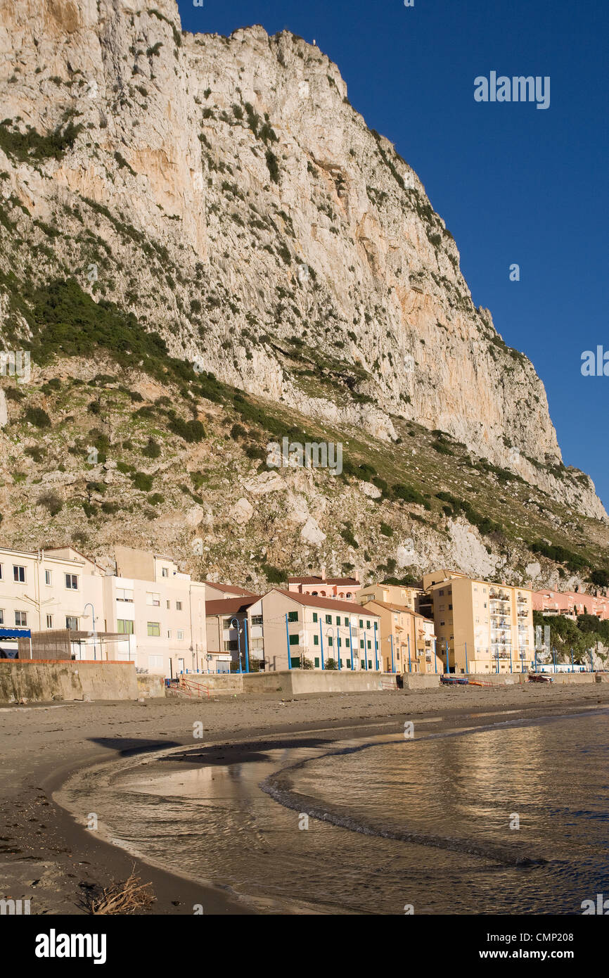 Catalan Bay, Italianate village, Rock of Gibraltar, Stock Photo