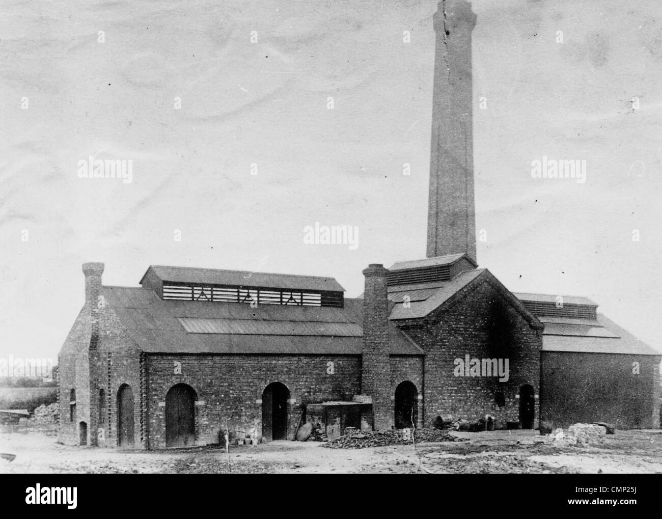 Works, The Phosphorus Company Ltd., Wednesfield, Oct 1893. The works situated on the Bentley Canal at Newcross Wharf. Stock Photo