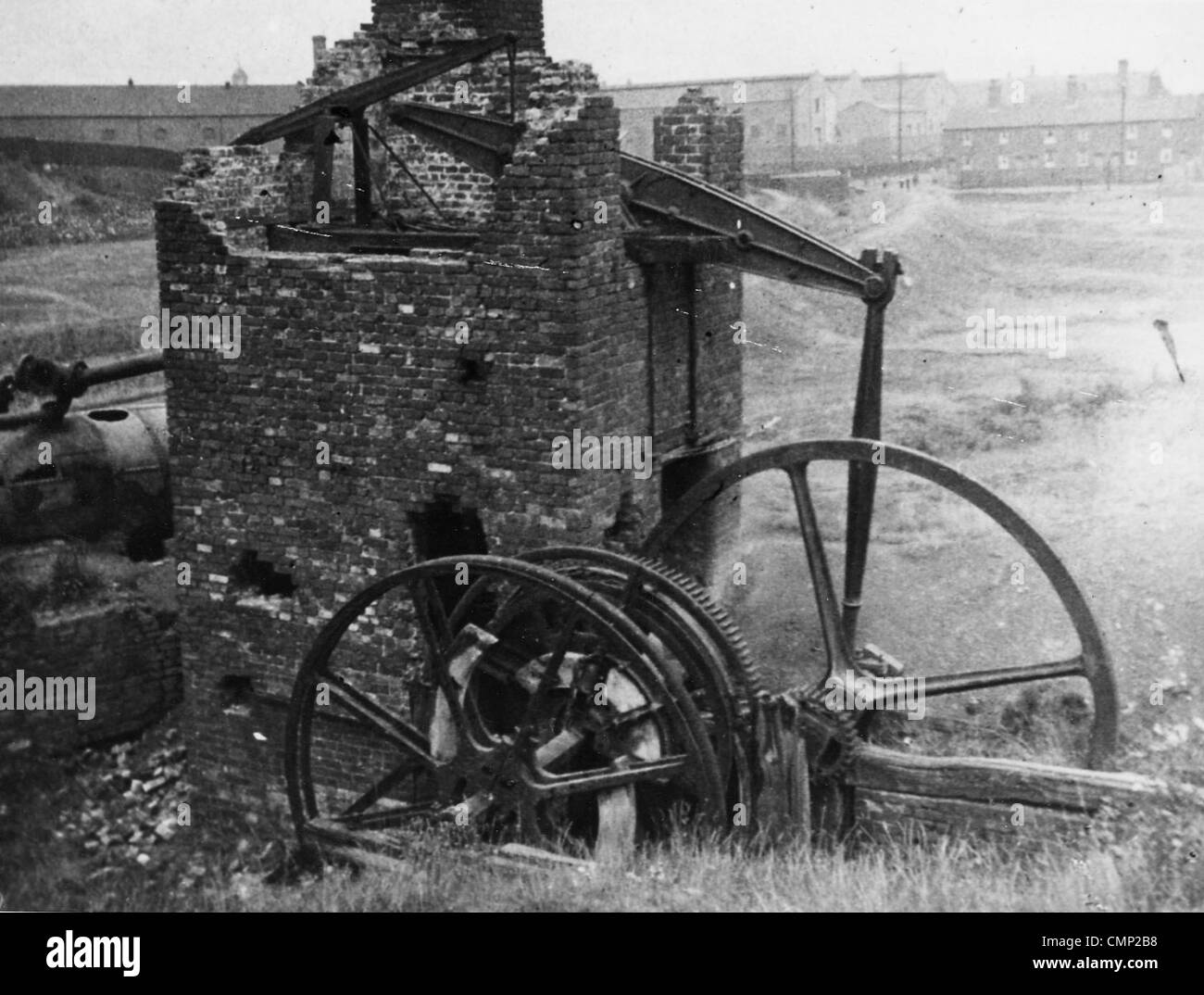 James Watt Engine, Bilston, Early 20th century A disused James Watt steam engine in Bankfield Road. Steam engines, Photographs Stock Photo