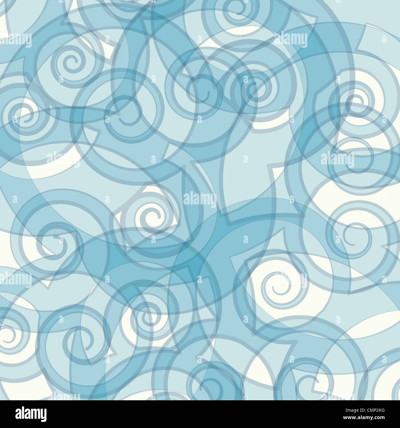 Abstract blue color swirly background illustration. Stock Photo