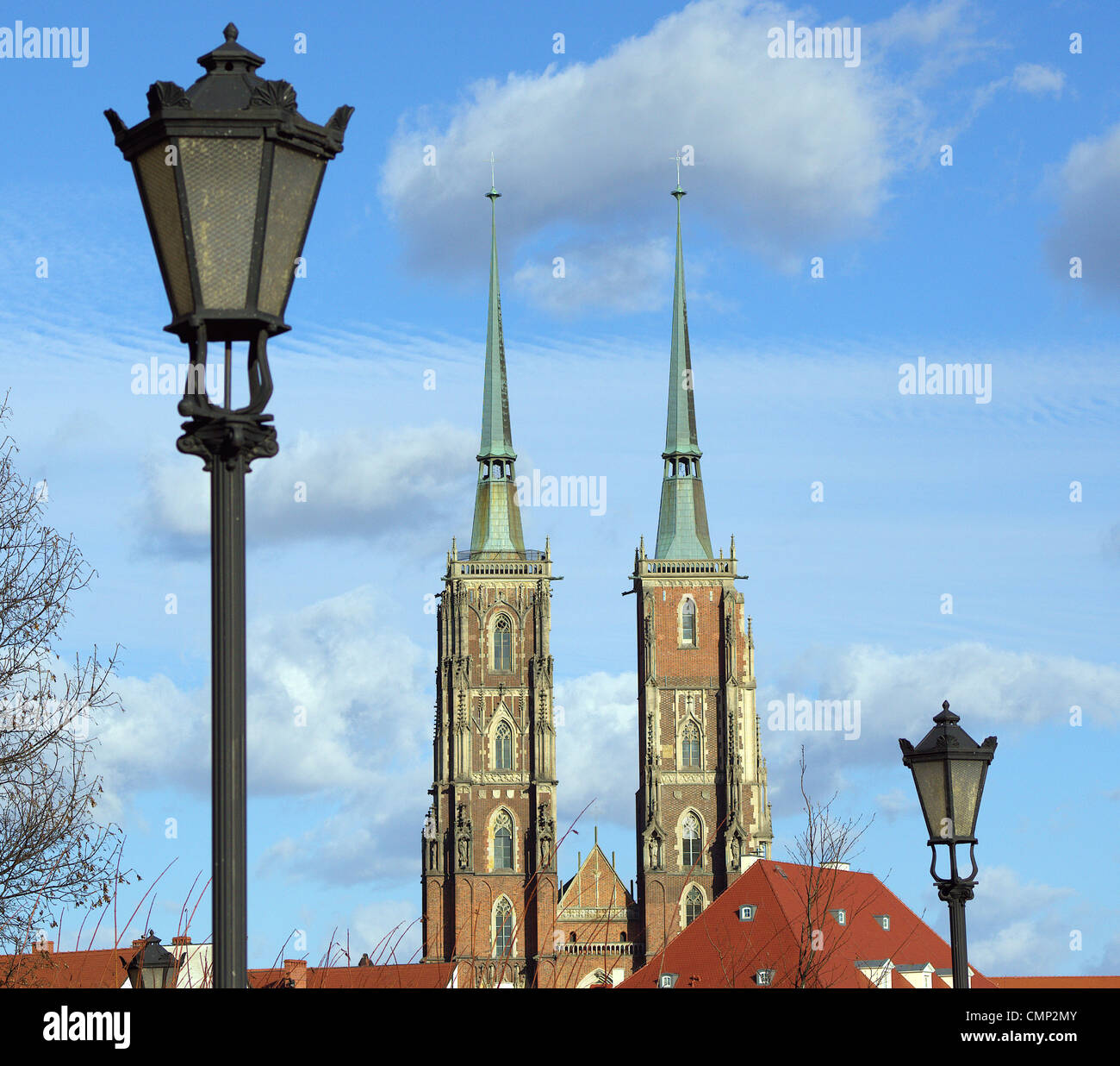 Saint John s gothic Cathedral Towers Wroclaw Stock Photo - Alamy