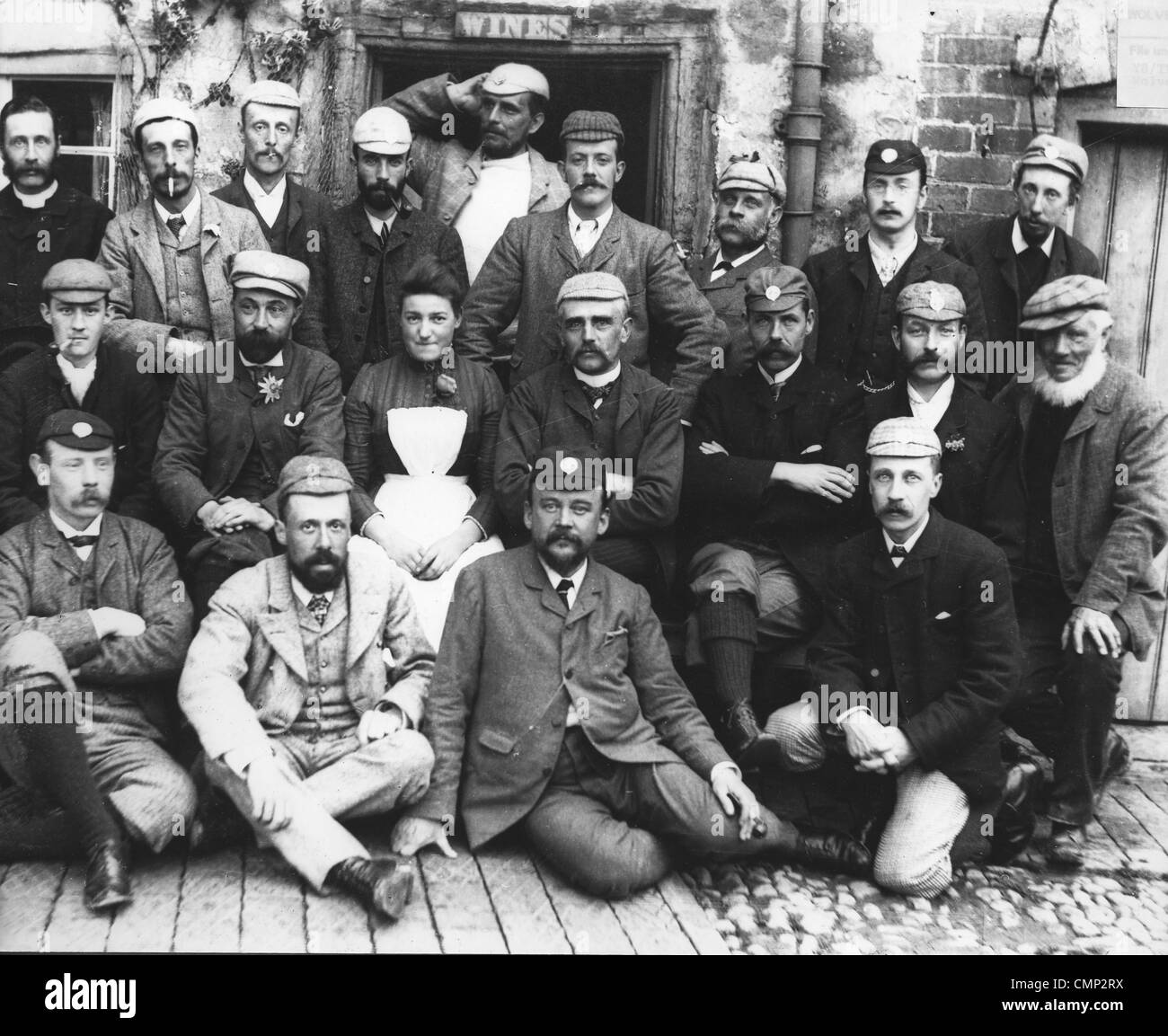 Cyclists, Wolverhampton Tricycle Club, Wolverhampton, Jun 1891. Members