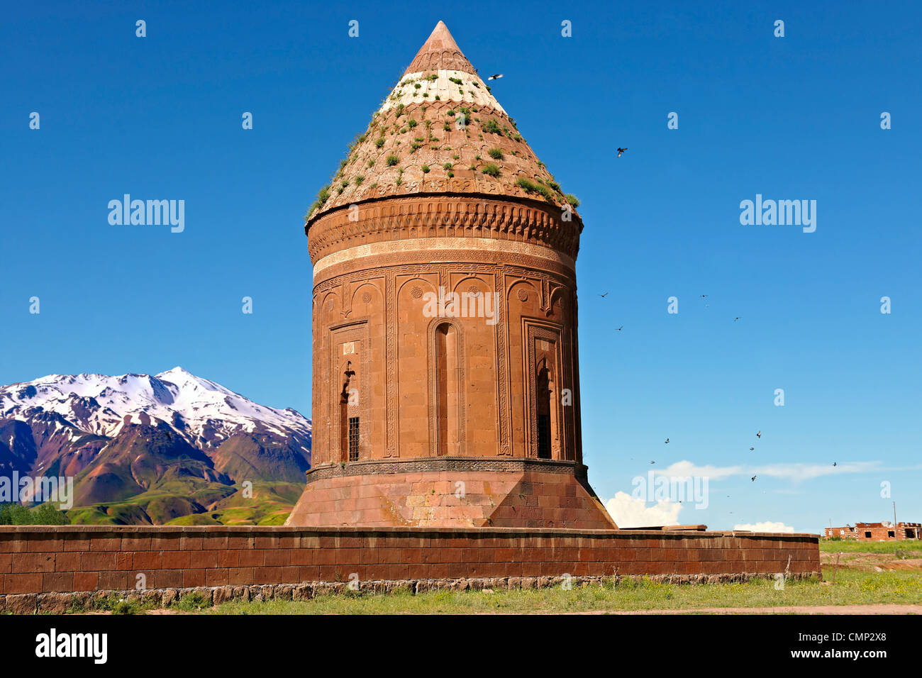 Ulu Kumbet [ Great Tomb ] Thirteenth century Mongol . Ahlet, Lake Van, Turkey Stock Photo