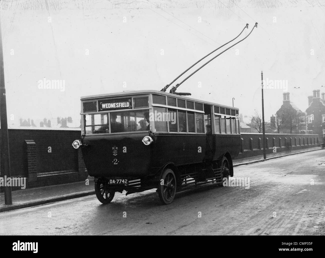 Trolleybus, Wolverhampton Road, Wednesfield Stock Photo Alamy
