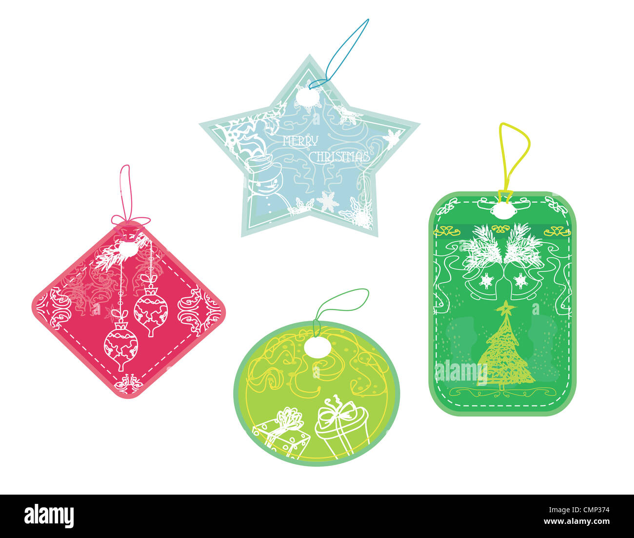 Christmas price tags collection Stock Photo - Alamy