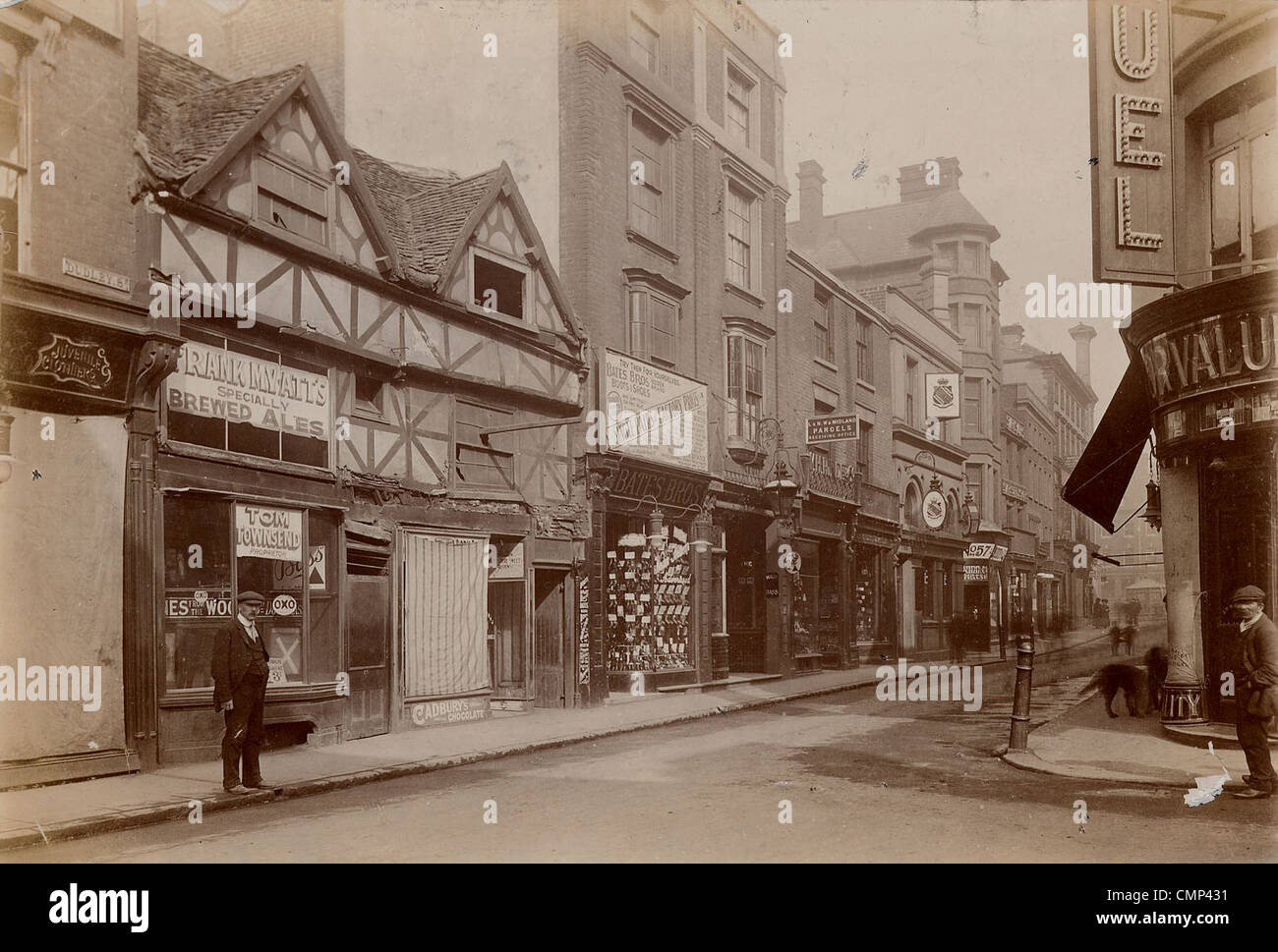Dudley Street, Wolverhampton, 1909. A Sunday morning in Dudley Street