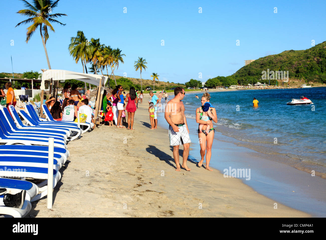 Cockleshell Bay and Turtle Beach in St. Kitts Stock Photo