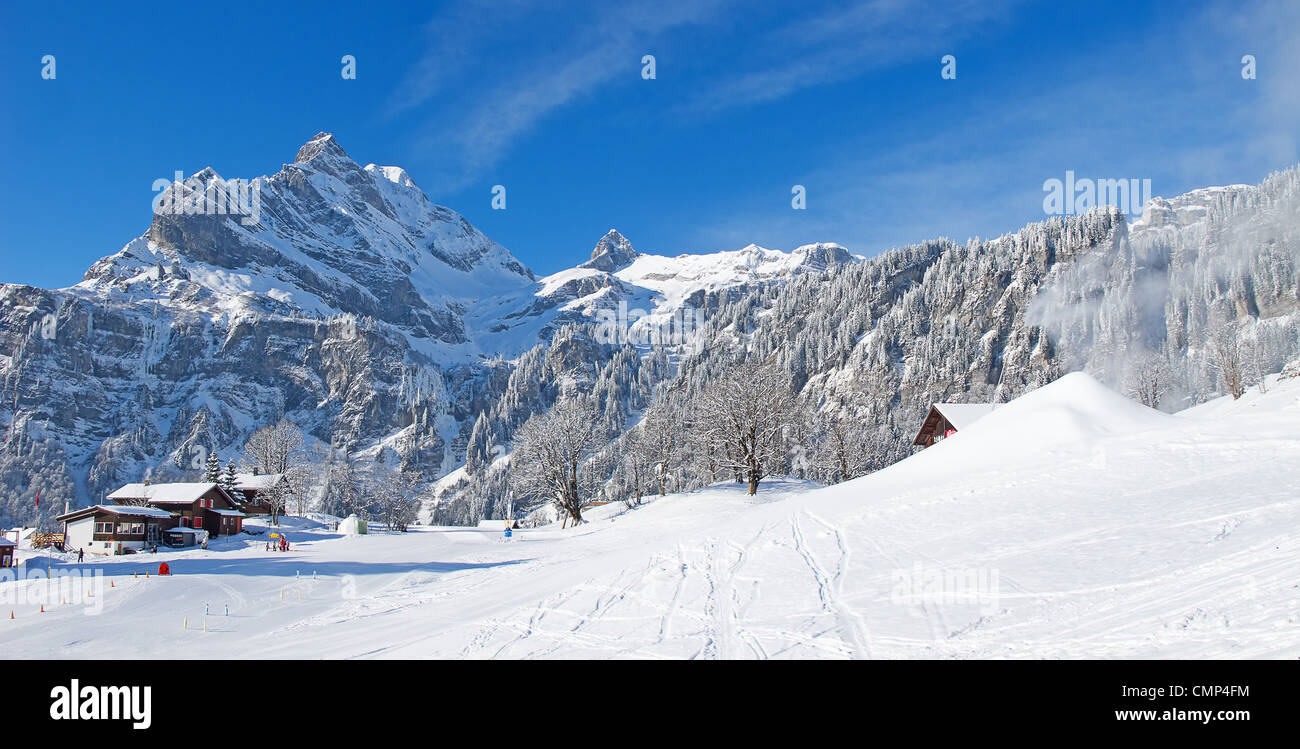 Winter in the swiss alps, Switzerland Stock Photo - Alamy