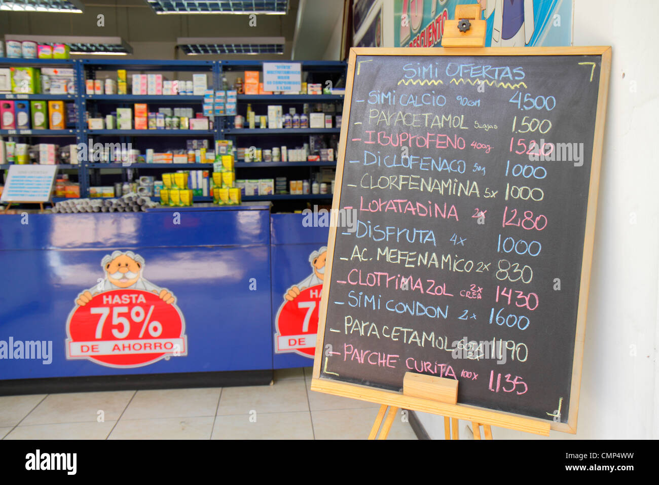 Santiago Chile,Providencia,Avenida Libertador Bernardo O'Higgins,Farmacias doctor doctors Simi,pharmacy,discount drug store,medicine,health,sale,speci Stock Photo