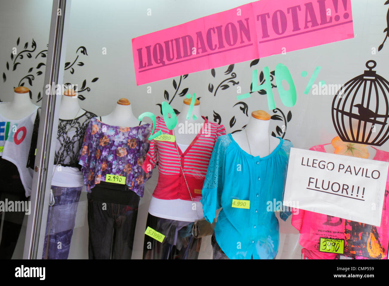 Chile Santiago Barrio Patronato Calle Dardignac Shopping Shopper Stock Photo Alamy