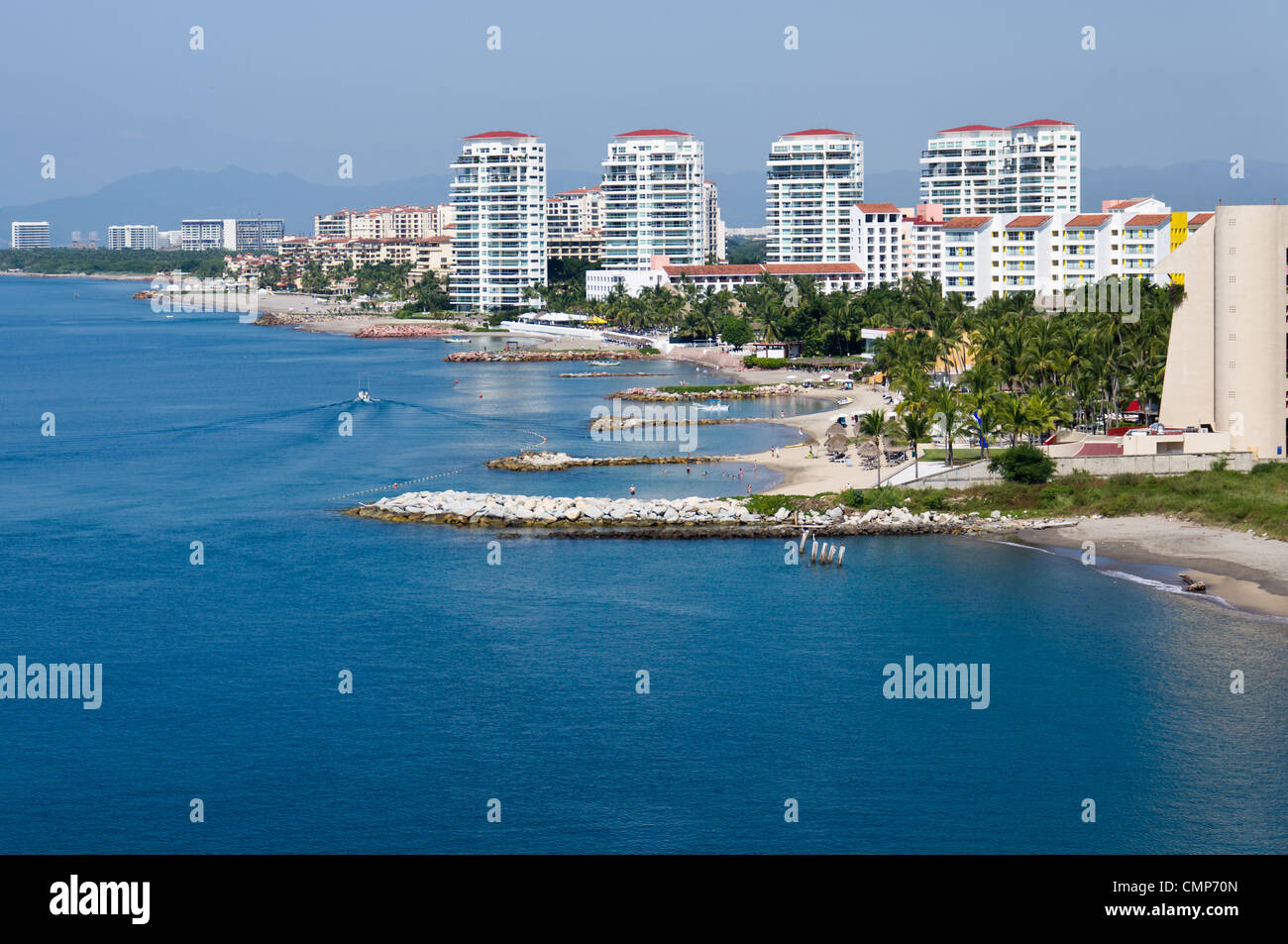 The waterfront and skyline of Puerto Vallarta Stock Photo