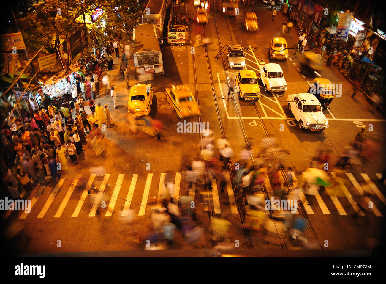 A pedestrian crossing and Road traffic in India Stock Photo Alamy