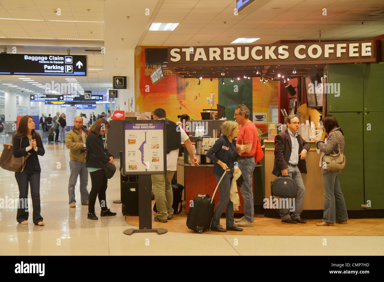 Miami Florida International Airport MIA,terminal,gate,cafe,Starbucks