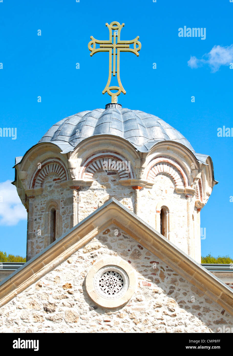 Cross on the top of old church Stock Photo - Alamy