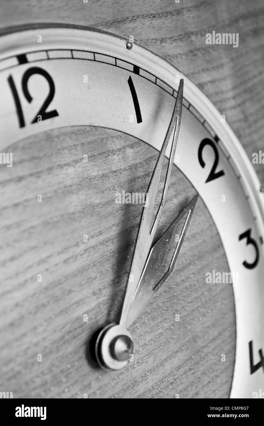 Time concept Clock in black and white Stock Photo Alamy