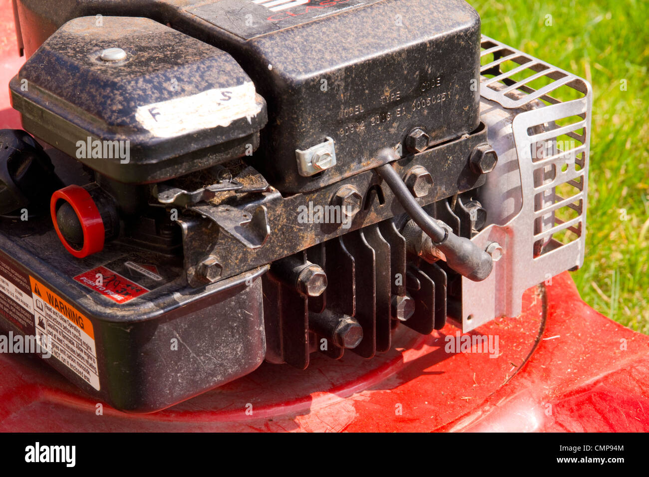 Lawn mower maintenance Stock Photo Alamy