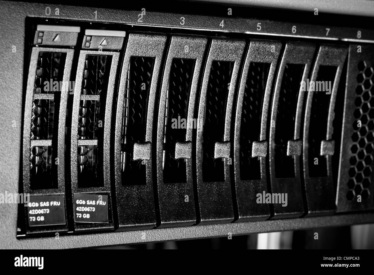 Detail of hard drive cluster in data center Stock Photo Alamy