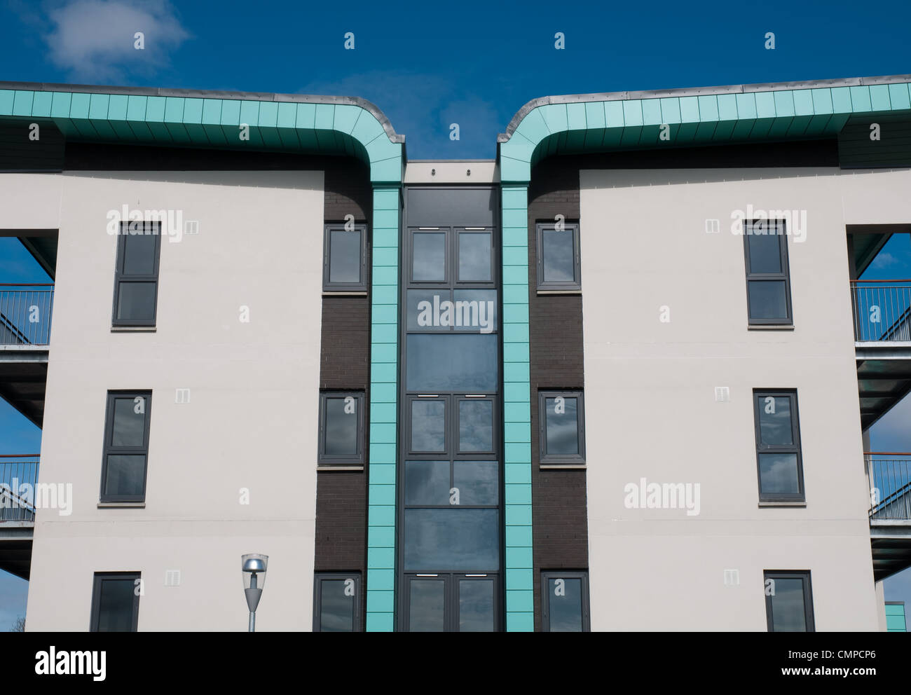 Architectural detail of new apartments development in the Eastlands